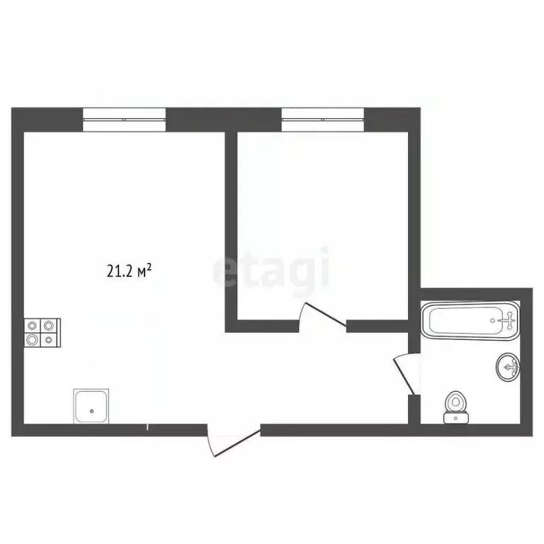 1-к кв. Москва Амурская ул., 2Ак4 (44.4 м) - Фото 2