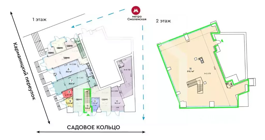 Помещение свободного назначения в Москва Троилинский пер., 5 (219 м) - Фото 2