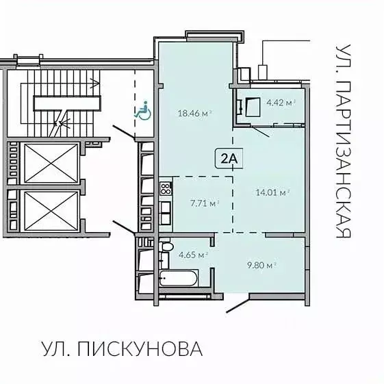 2-к кв. Иркутская область, Иркутск Байкальская ул., 91 (59.05 м) - Фото 1