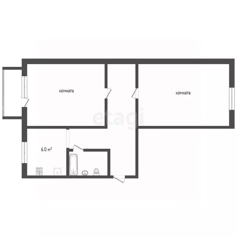2-к кв. Ярославская область, Ярославль ул. Свердлова, 46 (43.6 м) - Фото 1