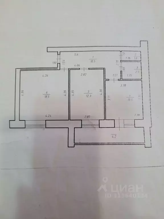 2-к кв. Башкортостан, Октябрьский 29-й мкр, 1 (61.0 м) - Фото 0