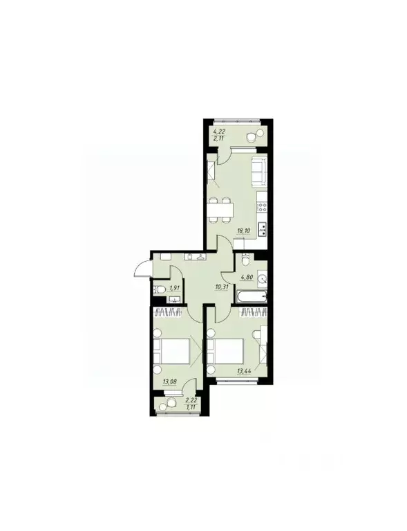 2-к кв. Тамбовская область, Тамбов Телецентр мкр, Строганов жилой ... - Фото 0