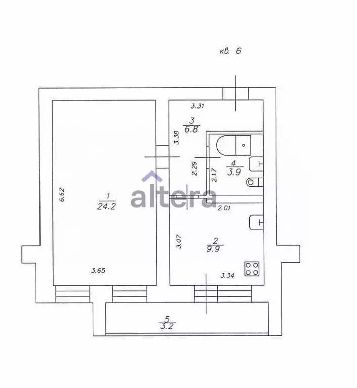 1-к кв. Татарстан, Казань просп. Победы, 178А (48.0 м) - Фото 2