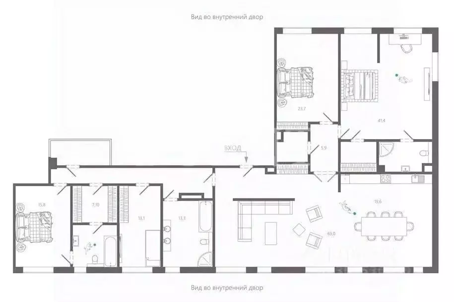5-к кв. Москва 3-я Фрунзенская ул., 5к1 (250.0 м) - Фото 2