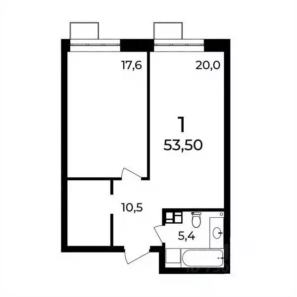 1-к кв. Нижегородская область, Нижний Новгород ул. Воровского, 8 (53.3 ... - Фото 1