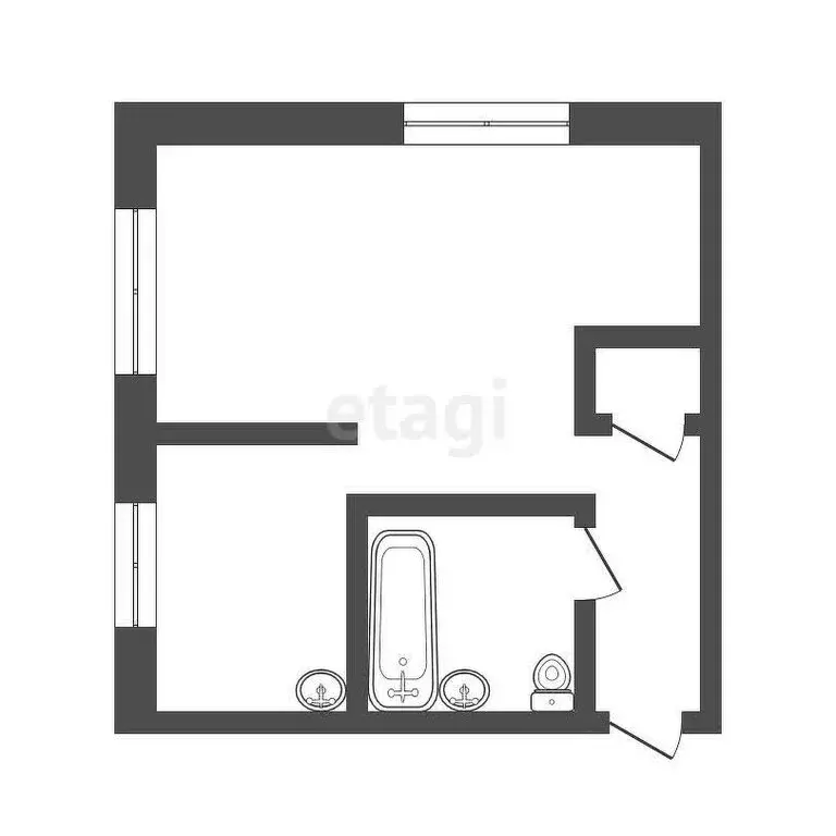 1-комнатная квартира: Юрга, Московская улица, 39 (31.5 м) - Фото 0