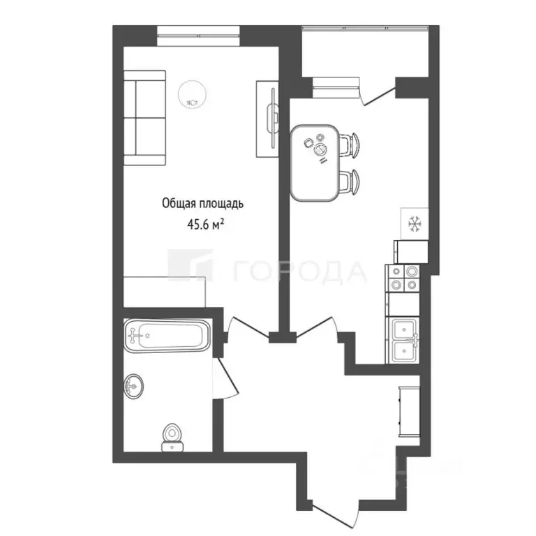 1-к кв. Новосибирская область, Новосибирск Расцветай на Красном жилой ... - Фото 2