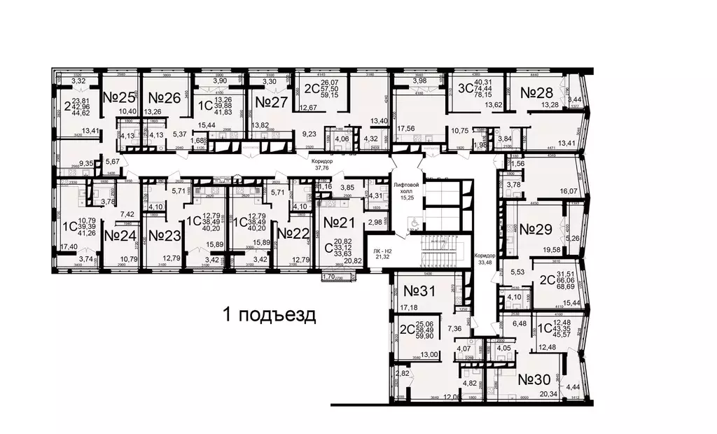 1-к кв. Тульская область, Тула пос. Горелки, Время жилой комплекс ... - Фото 2
