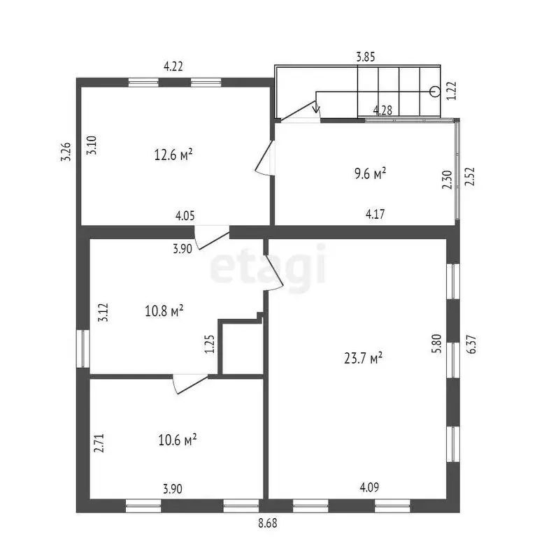 Дом в Емва, садовые участки (67.3 м) - Фото 1