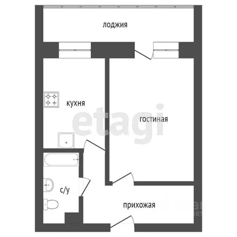 1-к кв. Красноярский край, Красноярск Норильская ул., 16И (35.2 м) - Фото 2