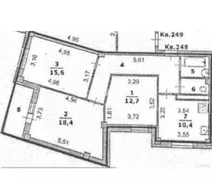 3-к кв. Белгородская область, Белгород Садовая ул., 6 (74.4 м) - Фото 2