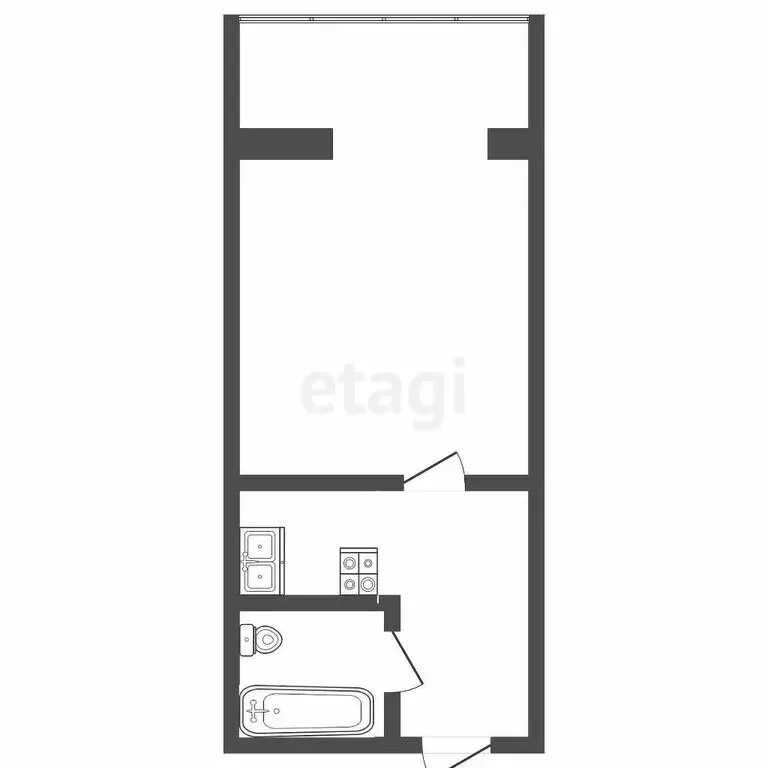 1к в -комнатной квартире (18 м) - Фото 0