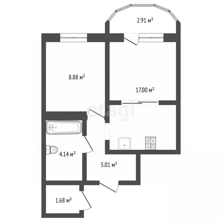 2-к кв. Тюменская область, Тюмень Антипино мкр, ул. Беловежская, 7к1 ... - Фото 2
