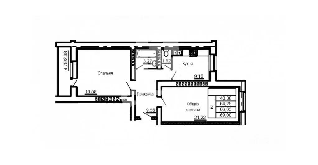 2-к кв. Ростовская область, Ростов-на-Дону ул. Вересаева (70.6 м) - Фото 1