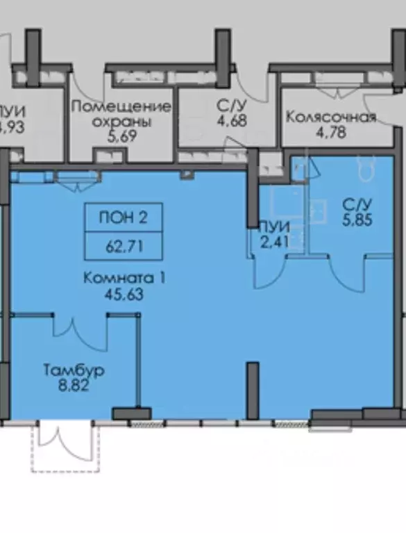 Торговая площадь в Москва Форст жилой комплекс (63 м) - Фото 1