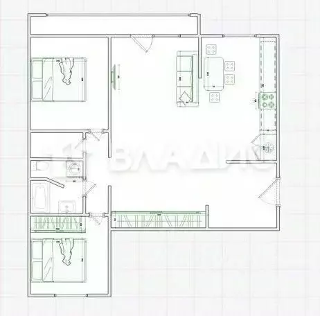 3-к кв. Пензенская область, Пенза просп. Победы, 115 (66.0 м) - Фото 1