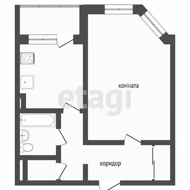 1-к кв. Ямало-Ненецкий АО, Надым ул. Зверева, 40 (40.0 м) - Фото 0