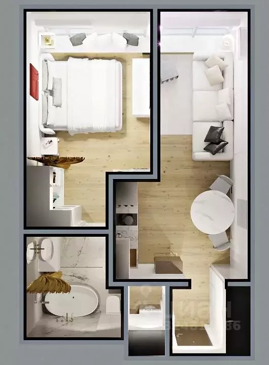 2-к кв. Москва Сколковское ш., 40к3 (41.6 м) - Фото 1