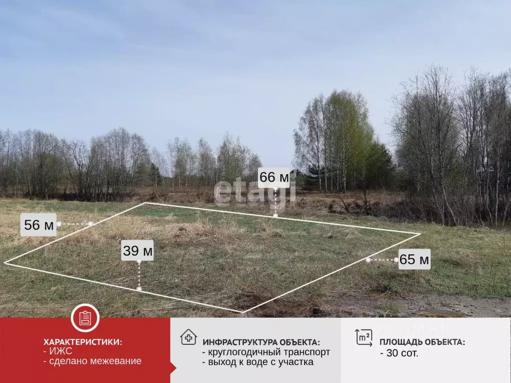 Участок в Вологодская область, Устюженский район, Лентьевское с/пос  ... - Фото 1