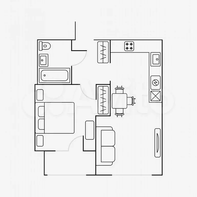 2-к. квартира, 37 м, 22/24 эт. - Фото 0