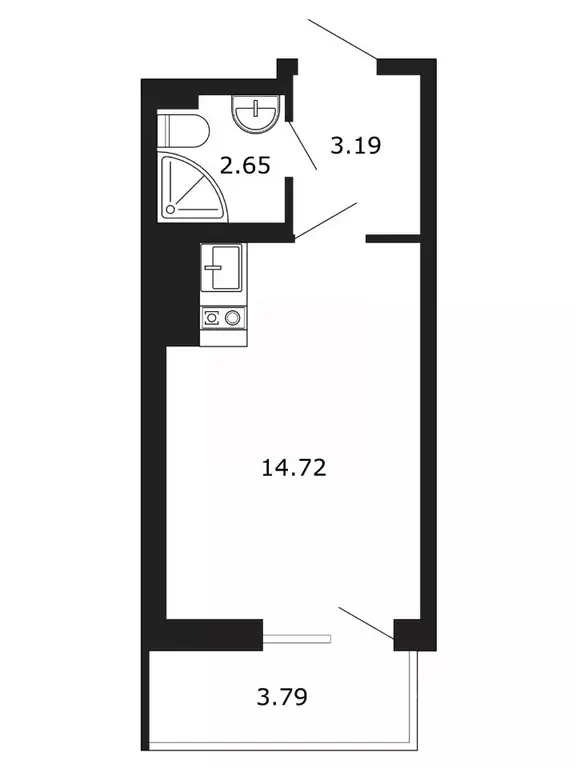 Студия Санкт-Петербург, Санкт-Петербург, Колпино Загородная ул., 45к3 ... - Фото 2