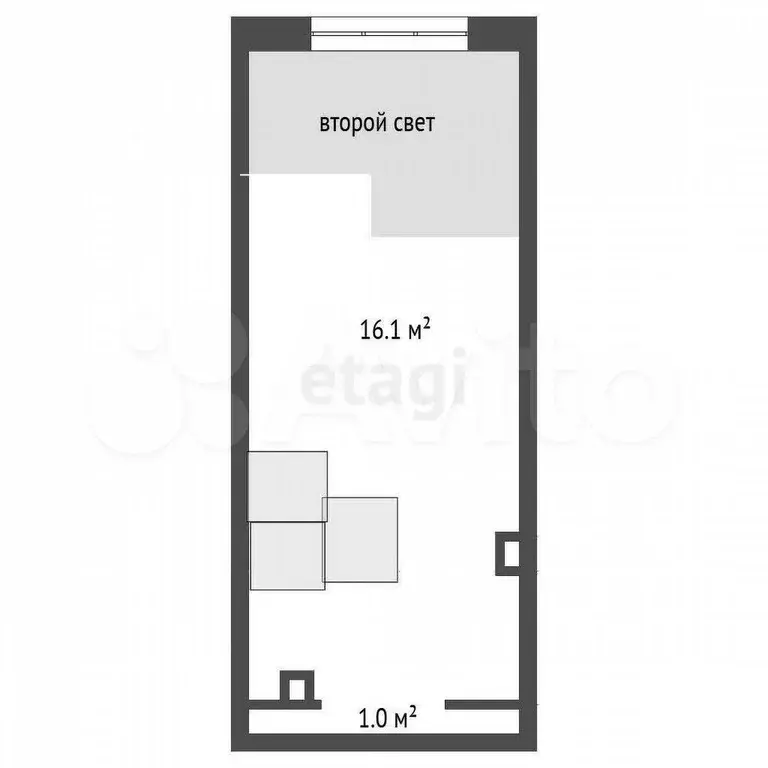 Квартира-студия, 36,2 м, 4/6 эт. - Фото 0