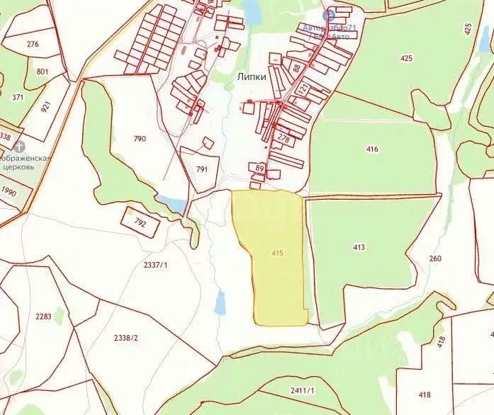 Участок в Тульская область, Тула городской округ, д. Липки 15 (1202.0 ... - Фото 2