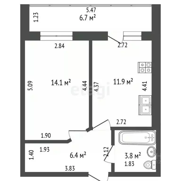 1-к кв. Марий Эл, Йошкар-Ола ул. Льва Толстого, 66 (39.0 м) - Фото 1
