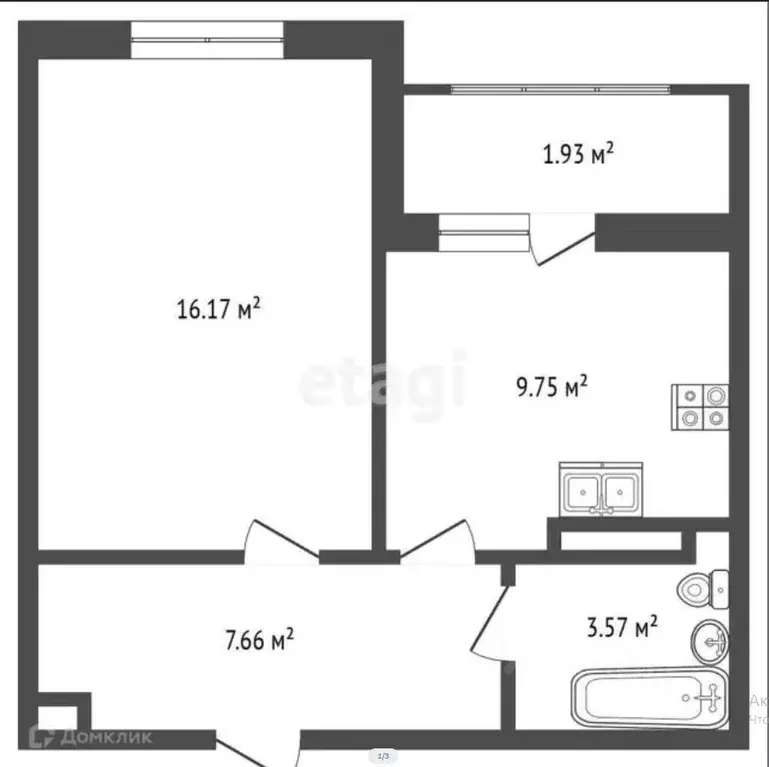 1-к кв. Крым, Евпатория ул. Чапаева, 28Д (37.2 м) - Фото 2