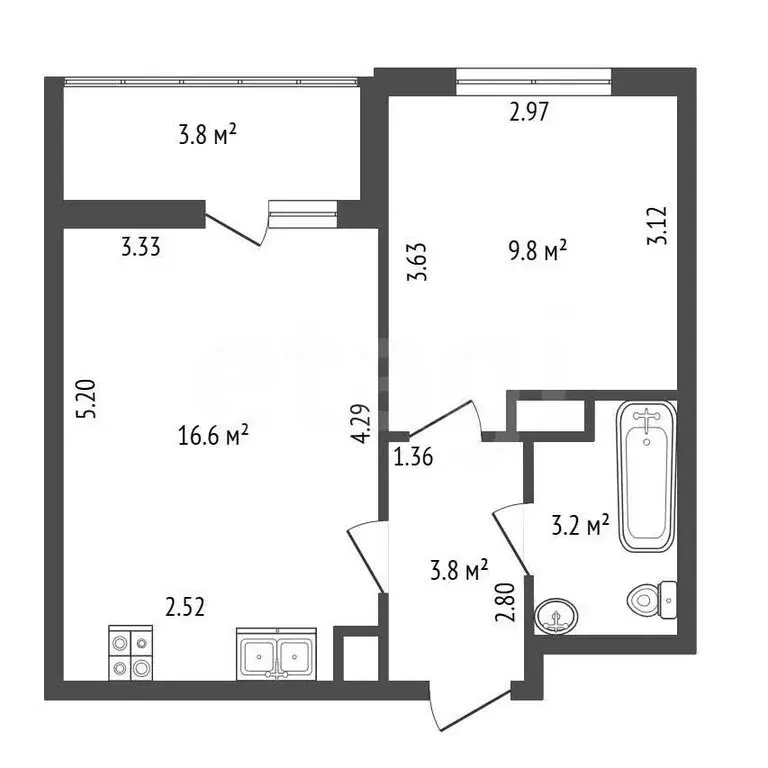 1-комнатная квартира: Санкт-Петербург, 1-й Предпортовый проезд, 13 ... - Фото 1