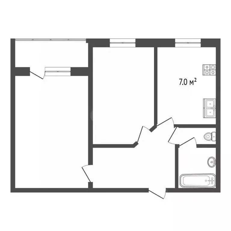 2-к кв. Вологодская область, Вологда Ленинградская ул., 85 (46.6 м) - Фото 2