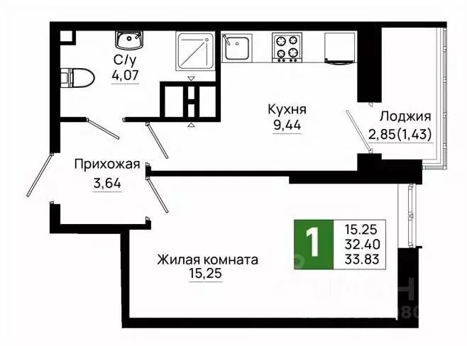 1-к кв. Ростовская область, Ростов-на-Дону Нефтекачка кв-л, Октябрь ... - Фото 0