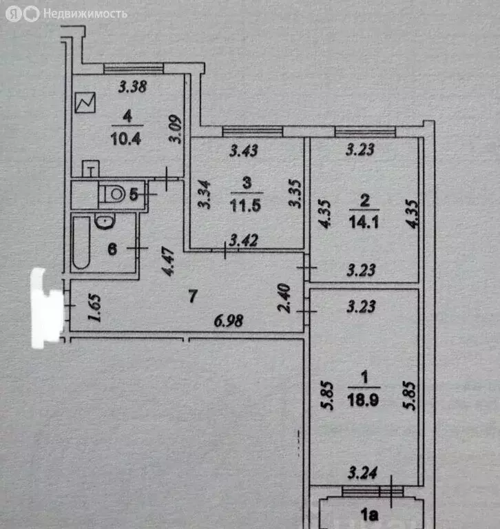 3-комнатная квартира: Москва, Большая Набережная улица, 11к1 (78 м) - Фото 1