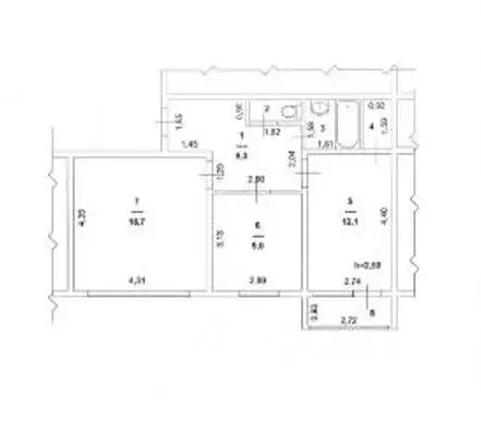 2-к кв. Ханты-Мансийский АО, Ханты-Мансийск Сургутская ул., 27А (54.7 ... - Фото 2