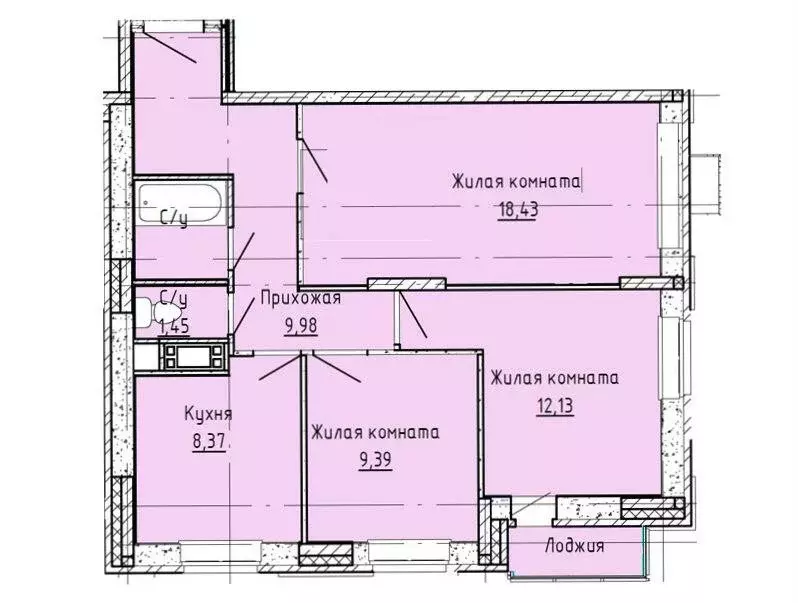 3-комнатная квартира: Ступино, улица Горького, 10 (62.5 м) - Фото 1
