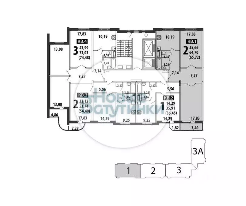 2-к кв. Москва ул. 2-я Нововатутинская, 1 (64.4 м) - Фото 0
