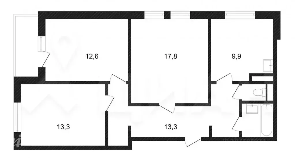 3-к кв. Москва Беломорская ул., 11к2 (70.4 м) - Фото 1