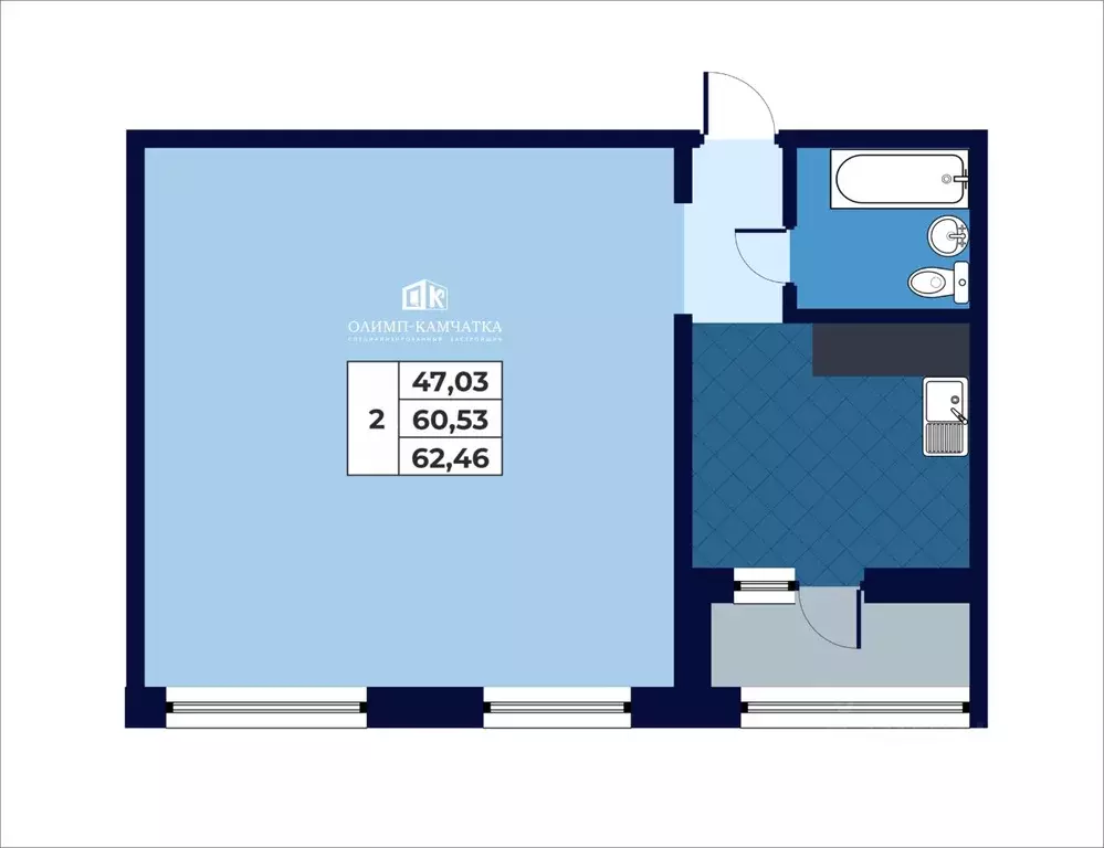 Свободной планировки кв. Камчатский край, Петропавловск-Камчатский ... - Фото 1