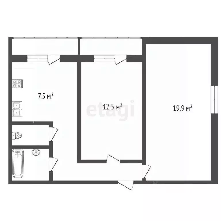 2-к кв. Крым, Феодосия ул. Чкалова, 183А (51.3 м) - Фото 1