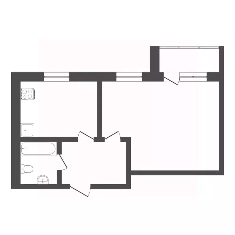 1-к кв. Тюменская область, Тюмень ул. Василия Гольцова, 28 (32.3 м) - Фото 1