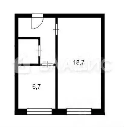 1-к. квартира, 33 м, 7/9 эт. - Фото 0