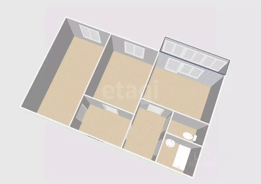 2-к кв. Сахалинская область, Южно-Сахалинск Ново-Александровск п/р, ... - Фото 2