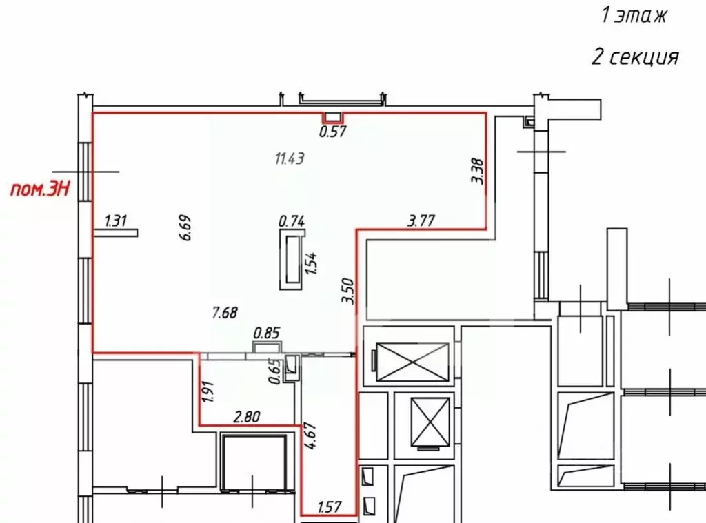 Помещение свободного назначения в Москва Молодогвардейская ул., 20А ... - Фото 2