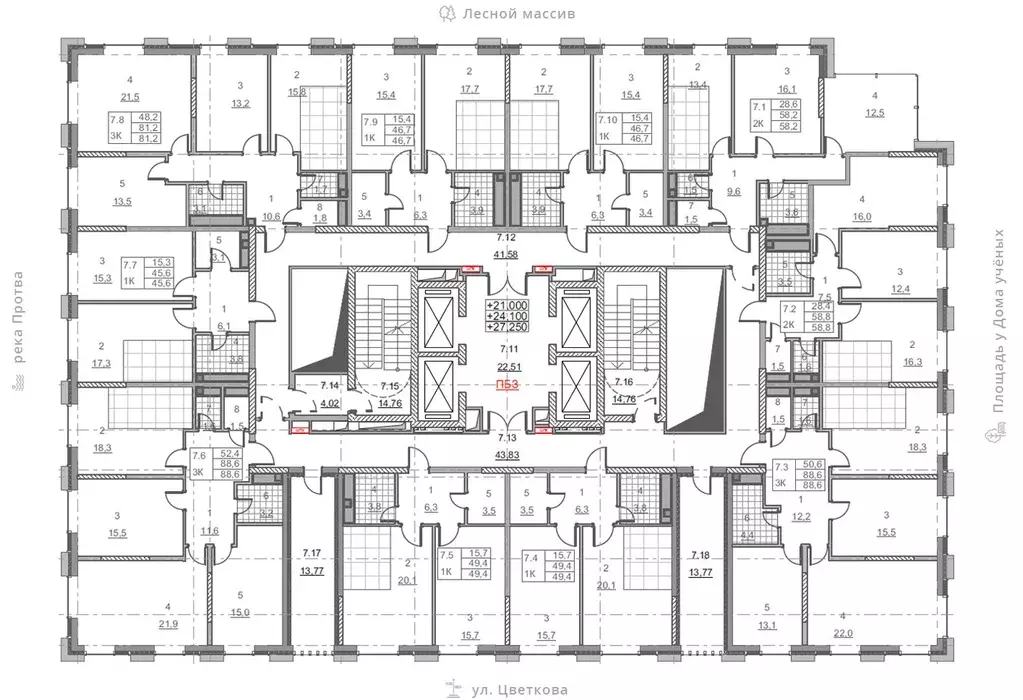 3-к кв. Калужская область, Обнинск ул. Усачева (88.6 м) - Фото 2