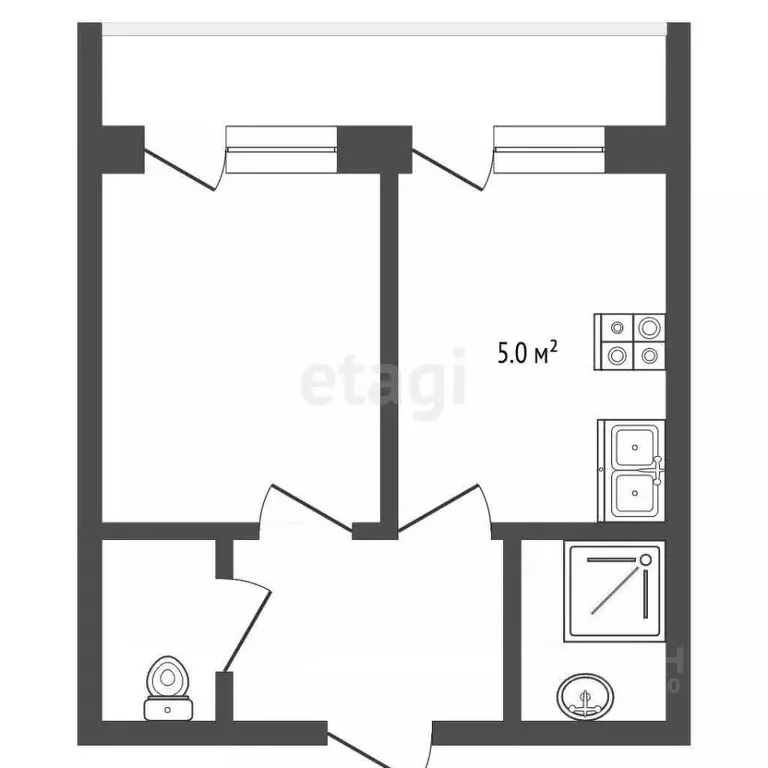 1-к кв. Московская область, Воскресенск Центральный мкр, ул. ... - Фото 2