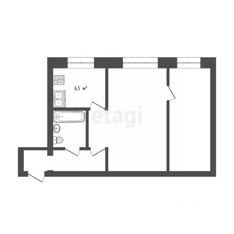2-к кв. Камчатский край, Петропавловск-Камчатский ул. Труда, 25 (44.9 ... - Фото 1