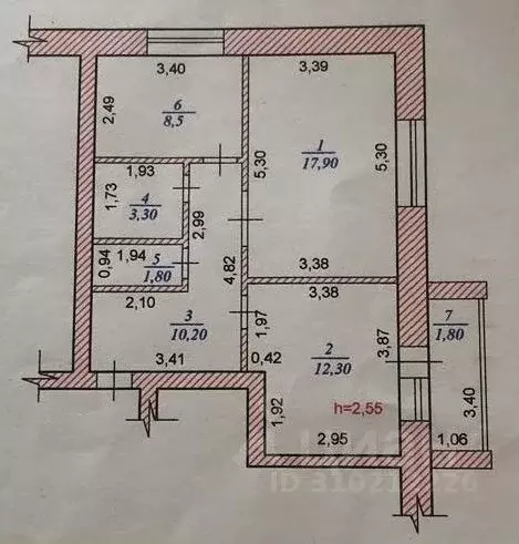 2-к кв. Чувашия, Чебоксары бул. Анатолия Миттова, 33к1 (55.0 м) - Фото 0