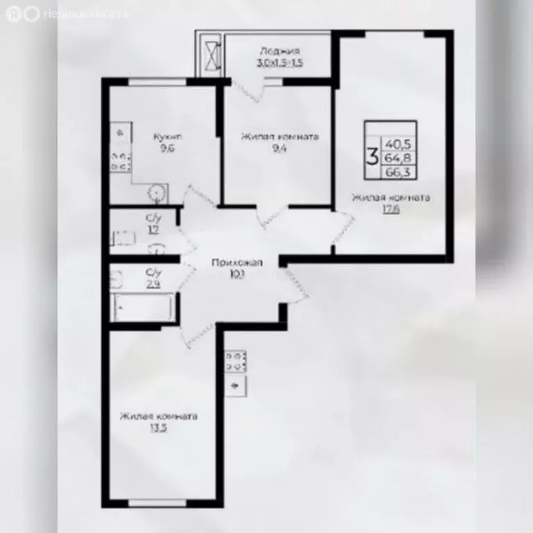 3-комнатная квартира: Краснодар, микрорайон Догма Парк, улица Марины ... - Фото 1