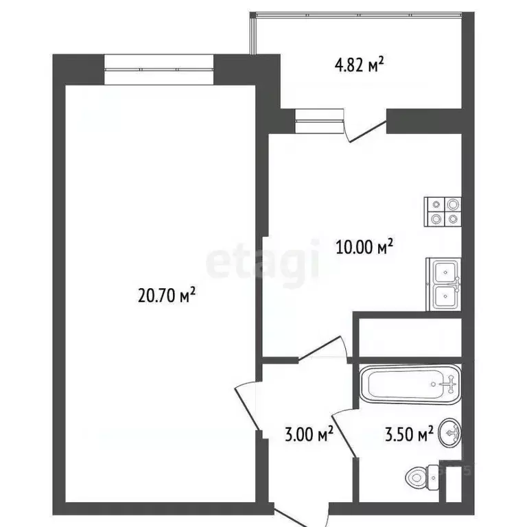1-к кв. Московская область, Мытищи ул. Стрелковая, 6 (38.0 м) - Фото 2