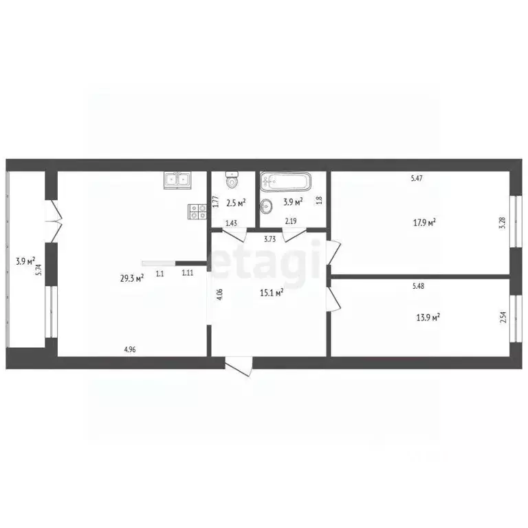 3-к кв. Забайкальский край, Чита Северный мкр, 48 (82.6 м) - Фото 2